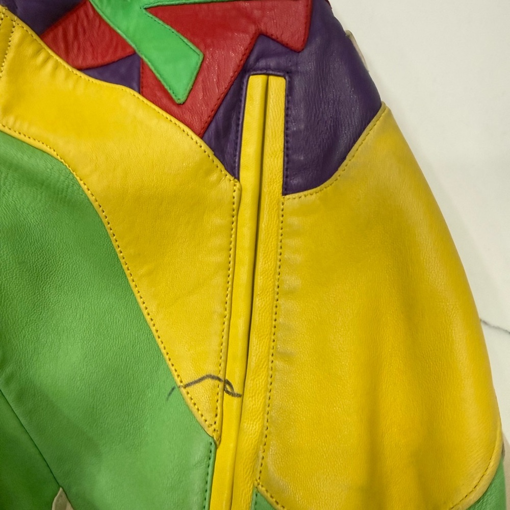 Vintage Marc Buchanan Music-Themed Leather Jacket - Picture 6 of 10